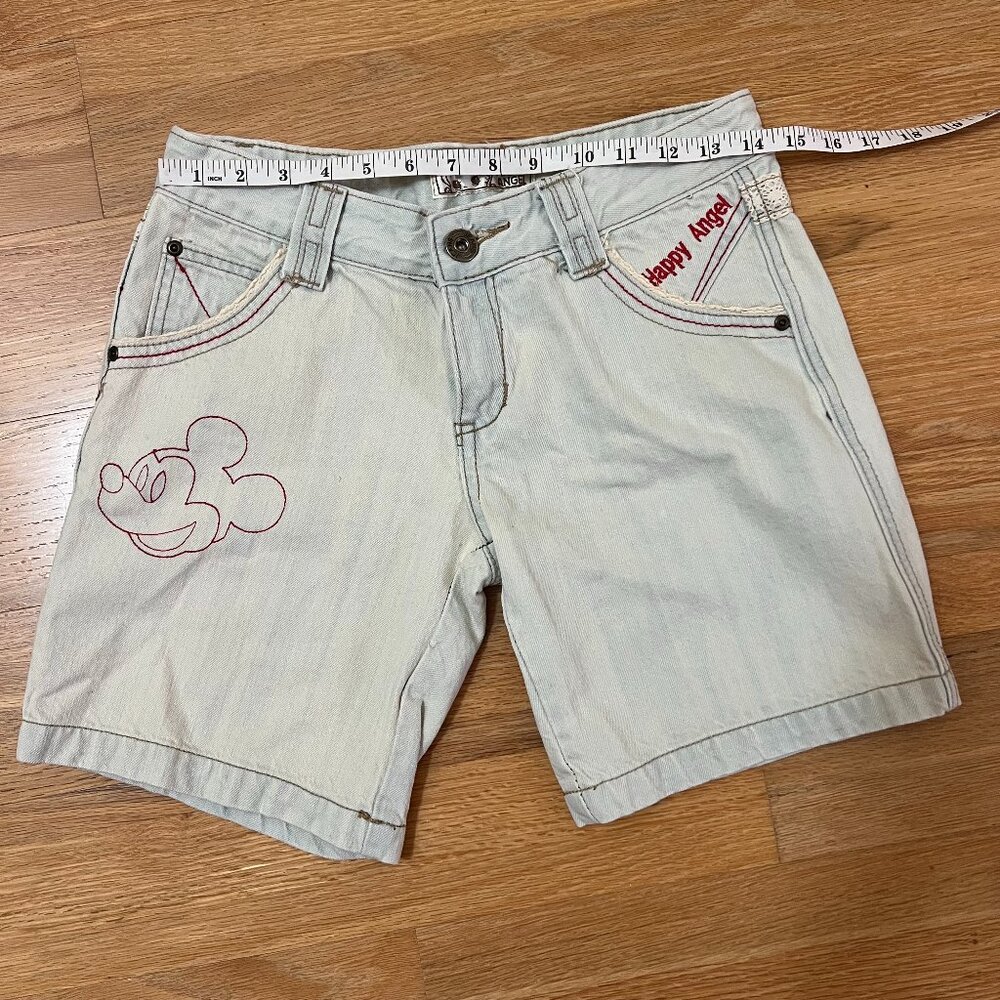 Mickey Mouse Light Wash Jean Shorts Great Condition